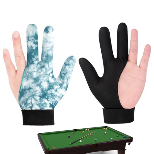 jlceh Pool-Queue-Handschuhe, Billard-Handschuhe für Herren - 3-Finger-Queue-Handschuhe für Billardschützen,Billardzubehör, Tischtennishandschuhe mit Einstellbarer Enge, passend für die rechte oder von jlceh