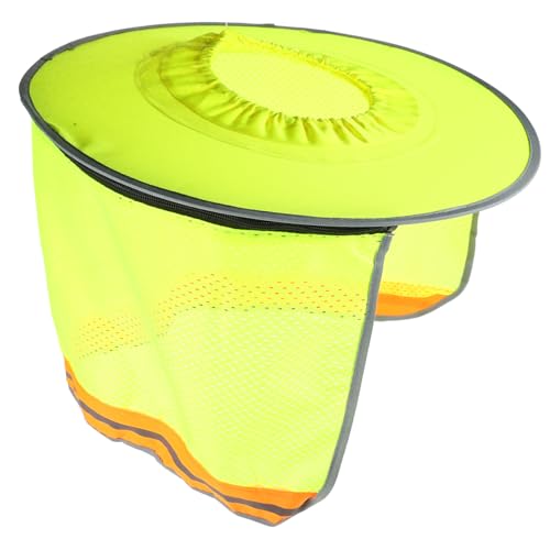 jojofuny Sonnenhut Sonnenschutzkappe Arbeitsschutzhelm Bauarbeiterhelm Nackenschutz Sicherheitshut lampenschirm Schutzhelmvisier sonnenfeste Hutkrempe Hut mit voller Krempe Nylon Yellow von jojofuny