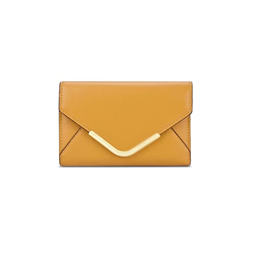 jonam Geldbörse für Damen Geometrische Frauen Rosa Brieftaschen Tasche Geldbörse Kartenhalter Patchwork Brieftasche Dame Weibliche Mode Kurz Münze Burse Geld Tasche (Color : Yellow) von jonam