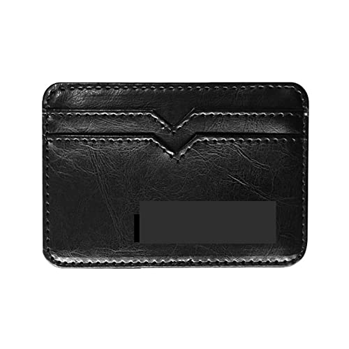 jonam Geldbörse für Damen MenWallet Small Leather Magic Wallet with Coin Purse Men Mini Wallet Money Bag Credit Card Clip Clip Cash Wallet (Color : Black) von jonam