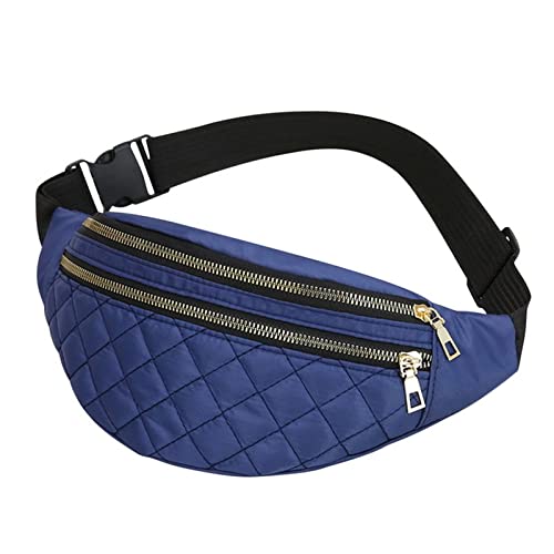 jonam Gürteltasche Camouflage Herren-Gürteltasche Herren-Gürteltasche Strapazierfähige Taille Canvas-Gürteltasche Sporttasche Tasche Reißverschlusstasche Herrentasche(Color:Blue) von jonam
