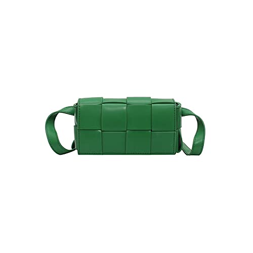 jonam Gürteltasche Klappen einstellbare Handtaschen Frauen Brusttasche Mode Crossbody für Frauen PU. Lederwebart Taille Gürteltasche(Color:Green) von jonam