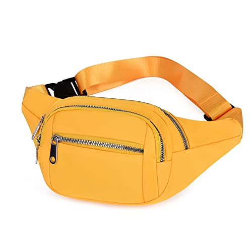 jonam Gürteltasche Neue Fanny-Packung for Frauen Multi-Pocket-Tasche Taschen Mann Mode Bum Bag Reise Crossbody Brusttaschen Unisex Hüfttasche(Color:Yellow) von jonam