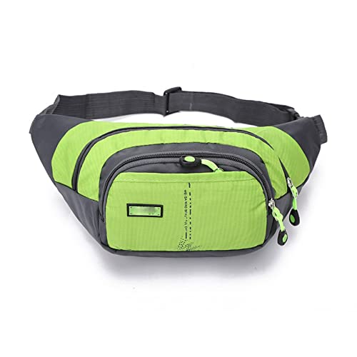 jonam Umhängetasche Women and Man NewSports Fashion Waterproof Chest Bag Unisex Waist Bag Ladies Waist Packs Belly Belt Bag (Color : Green) von jonam