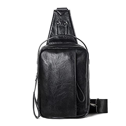 jonam Umhängetaschen für Herren Canvas Waist Bag Casual Men's Chest Bag Men's Belt Bag Travel Hip Bag Sports Bag Shoulder Bag (Color : A) von jonam