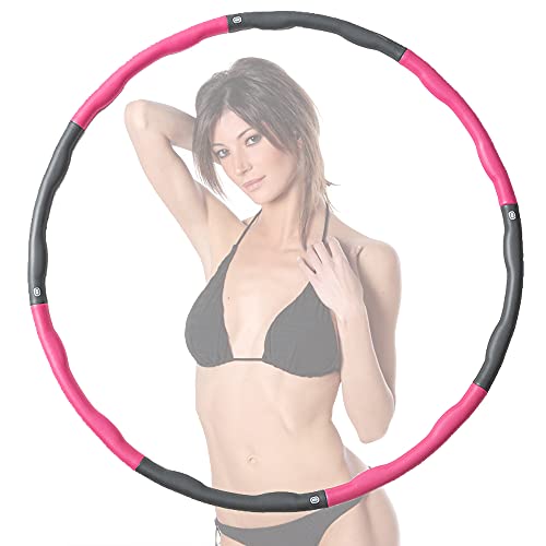 joofang 95cm Hula Hoop Reifen für Erwachsene & Kinder zur Gewichtsabnahme und Massage, 6-8 Teiliger Abnehmbarer Hula Hoop von 1 Kg mit Premium Schaumstoff für Anfänger Fitness,Büro,Bauchformung von joofang