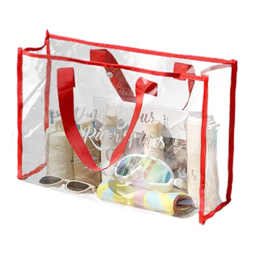 jopiuieo Klare Einkaufstasche, transparente Tasche, Klarsichtbeutel, Wasserdichte große durchsichtige Tasche, durchsichtige Strandtasche, durchsichtige PVC-Tragetasche, langer Schultergurt, praktische jopiuieo Klare Einkaufstasche, transparente Tasche, Klarsichtbeutel, Wasserdichte große durchsichtige Tasche, durchsichtige Strandtasche, durchsichtige PVC-Tragetasche, langer Schultergurt, praktische von jopiuieo