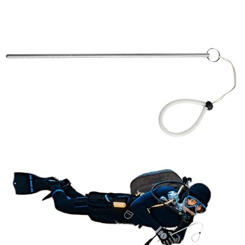 jopiuieo Scuba Noise Maker, Scuba Diving Stick,Multifunktionale Tauchstange aus Metall, Tauchausrüstung - Tragbarer Hummerstab, Zeigerstange, Unterwasser-Geräuschmacher, Tauchzubehör von jopiuieo