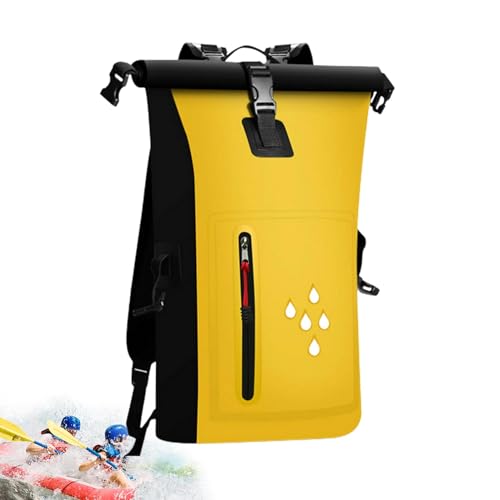 jopiuieo Wasserdichter Rucksack für Rafting,wasserdichte Rafting-Tasche, Wasserdichter PVC-Trockenrucksack für Damen, Multifunktionale, leichte, schwimmende Tasche, staubdicht, zum Reiten im Freien von jopiuieo