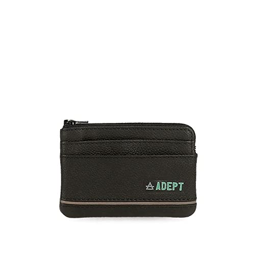 Adept Kurt Geldbörse Schwarz 11 x 7 x 1,5 cm Leder, Schwarz, Geldbeutel Adept Kurt Geldbörse Schwarz 11 x 7 x 1,5 cm Leder, Schwarz, Geldbeutel von joumma bags,s.l.
