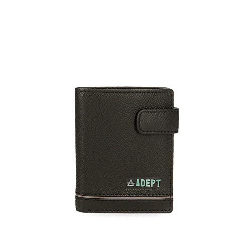 Adept Kurt Vertikale Geldbörse mit Klickverschluss schwarz 8,5 x 10,5 x 1 cm Leder, Schwarz, Vertikale Geldbörse mit Klickverschluss Adept Kurt Vertikale Geldbörse mit Klickverschluss schwarz 8,5 x 10,5 x 1 cm Leder, Schwarz, Vertikale Geldbörse mit Klickverschluss von joumma bags,s.l.