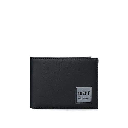 Adept Mark Horizontale Geldbörse mit Geldbörse Schwarz 11,5 x 8 x 1 cm Kunstleder, Schwarz, Quertasche mit Geldbörse von joumma bags,s.l.