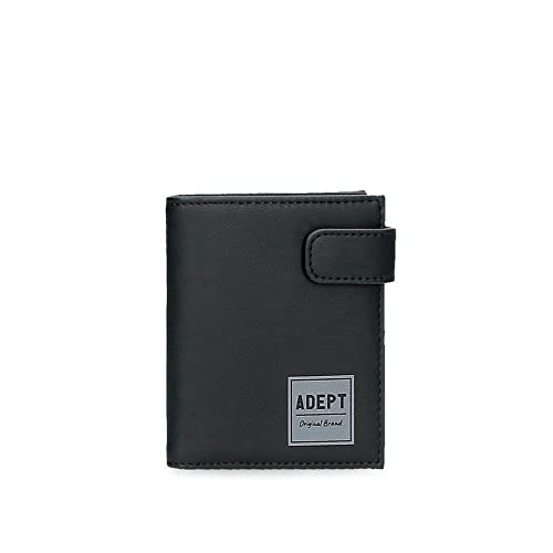 Adept Mark Vertikale Geldbörse mit Klickverschluss schwarz 8,5 x 10,5 x 1 cm Kunstleder, Schwarz, Vertikale Geldbörse mit Klickverschluss Adept Mark Vertikale Geldbörse mit Klickverschluss schwarz 8,5 x 10,5 x 1 cm Kunstleder, Schwarz, Vertikale Geldbörse mit Klickverschluss von joumma bags,s.l.