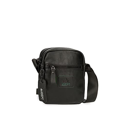 Adept Axel Umhängetasche Schwarz 15 x 19,5 x 6 cm Kunstleder, Schwarz , Umhängetasche Adept Axel Umhängetasche Schwarz 15 x 19,5 x 6 cm Kunstleder, Schwarz , Umhängetasche von joumma bags,s.l.