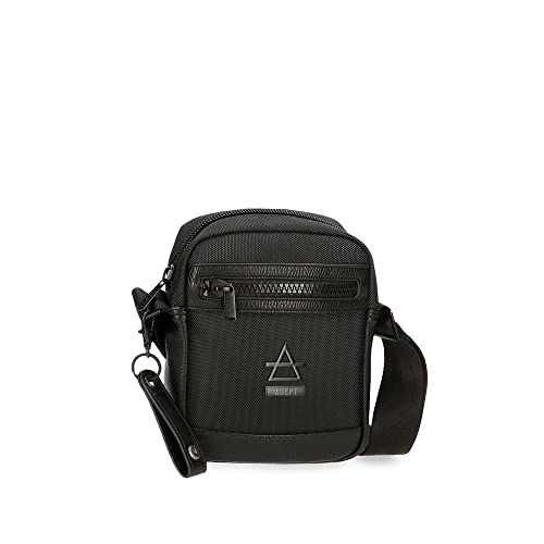 Adept Luke Umhängetasche Schwarz 15x19,5x6 cm Polyester & PU, Schwarz , Umhängetasche von joumma bags,s.l.