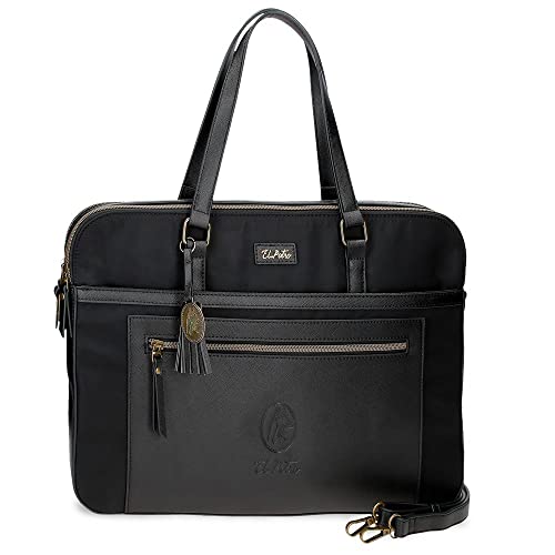 Joumma bags,s.l. EL Potra Wolle, lässig, schwarz, 22 x 25 x 10 cm, Polyester und PU, Lässiger Rucksack, Schwarz Joumma bags,s.l. EL Potra Wolle, lässig, schwarz, 22 x 25 x 10 cm, Polyester und PU, Lässiger Rucksack, Schwarz von El Potro