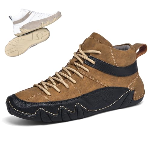 Orthopädische Lederschuhe, Orthopädische Bequeme Ledersneaker Für Herren, Orthopädische Lederschuhe Für Herren Mit Fußgewölbeunterstützung (40,Braun) von jynuannuan