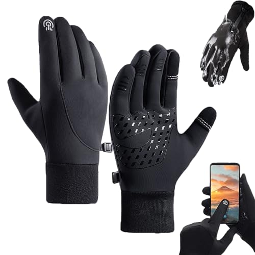 jyyyou Dodorado-Handschuhe, Premium Thermo-Handschuhe, Unisex-Winterhandschuhe Mit Warmem, Wasserdichtem Touchscreen, Touchscreen-Handschuhe Mit Warmem Touch (Schwarz,XL) von jyyyou