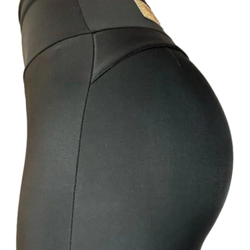 jyyyou Leggings Mit Hoher Taille Und Bauchkontrolle, Leggings Mit Hoher Taille Fürs Training Für Damen, Warme Winterstrumpfhose Für Den Po (schwarz,L) von jyyyou