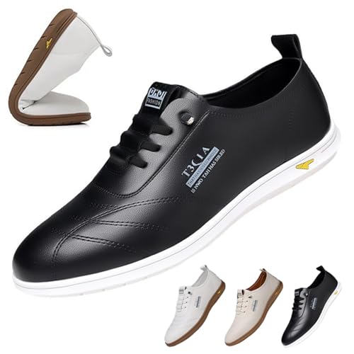 jyyyou Leicht Zu Tragende Slip-On-Wanderschuhe Für Herren, Orthopädische Wanderschuhe Mit Fußgewölbeunterstützung, Atmungsaktive, Leichte Und rutschfeste Halbschuhe (Schwarz,40/250mm) von jyyyou