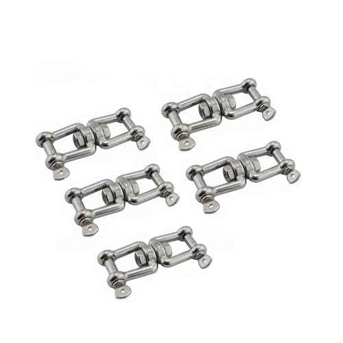 kPAnUHZ Kompatible Edelstahlbacken und Backendrehgelenk Marine-Hardware-Set 5-teiliges 304-Edelstahl-Ankerdrehgelenk für 4 mm 5 mm 6 mm 8 mm 10 mm(10MM-5PCS) von kPAnUHZ