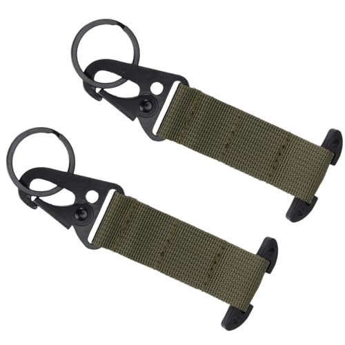 2 x Nylon-Gurtband-Clip zum Aufhängen, Gürtelclip, Karabiner-Schnallen, Nylon-Haken, Schlüsselanhänger, Schlüsselanhänger, Camping, Rucksäcke von karuisi