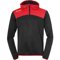 Kempa Emotion 2.0 1/4-Zip Hoodie schwarz/rot/gelb 140 von kempa