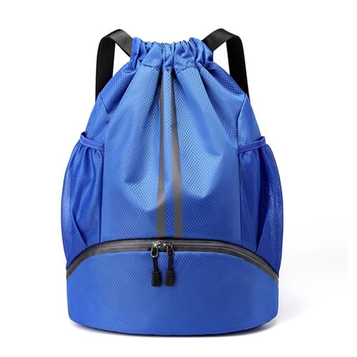 kesurpae Basketball Tasche, groß, für trockene und nasse Zwecke, praktische Reise Freizeittasche, Stoff zum Rucksack, integrierte trockene und nasse tägliche Freizeittasche, Schatzblau von kesurpae