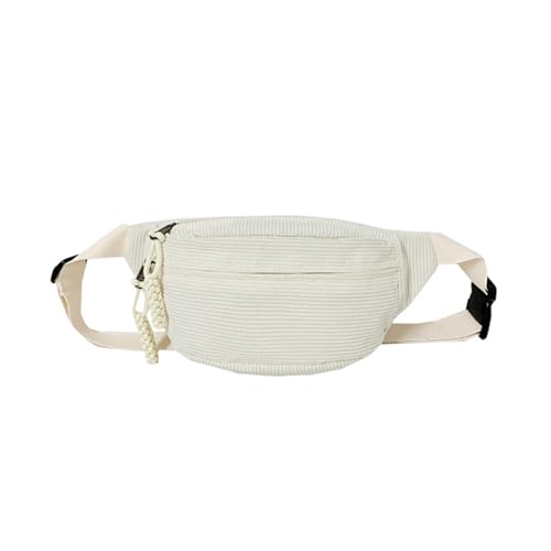 kesurpae Funktionelle Brusttasche mit Gewichtsreduzierung und Atmungsaktivität, Umhängetasche aus Polyester, Gürteltasche, Hüfttasche, Hüfttasche, Weiß von kesurpae