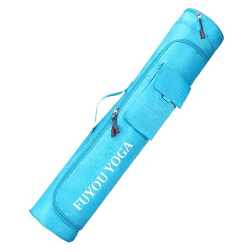 kesurpae Yoga Tasche, Pilates Matten Tasche mit verstellbarem Schultergurt, Durchgehender Reißverschluss, Polyester Yoga Tasche für Yoga Matte und Blöcke, Blau kesurpae Yoga Tasche, Pilates Matten Tasche mit verstellbarem Schultergurt, Durchgehender Reißverschluss, Polyester Yoga Tasche für Yoga Matte und Blöcke, Blau von kesurpae