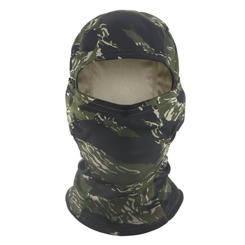 Gesichtsmaske mit Camouflage-Muster, atmungsaktiv, schnell trocknend, Sonnenschutz, Gesichtsbedeckung, Kopftuch, Vietnamkrieg, Tiger-Punkt von keynoyin