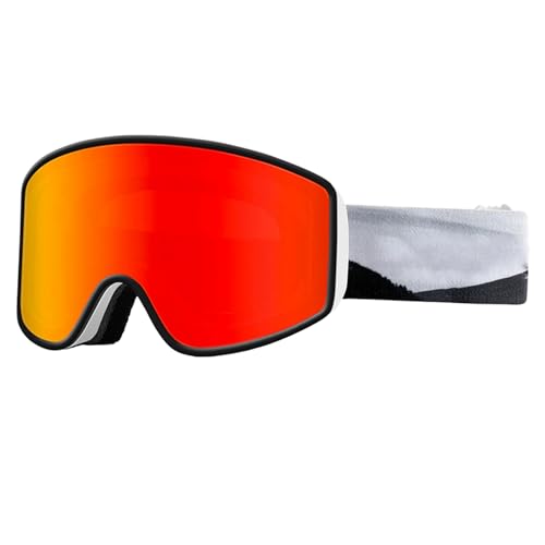 keynoyin C39 Magnetische zylindrische Skibrille für Herren und Damen, Anti-Beschlag-Ausrüstung, Outdoor-Schutzbrille von keynoyin