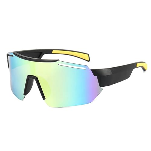 keynoyin Europäische und amerikanische Mode, großer Rahmen, Outdoor-Fahrrad-Sonnenbrille, Sport-Sonnenbrille, schwarzer Rahmen, Goldfolie von keynoyin