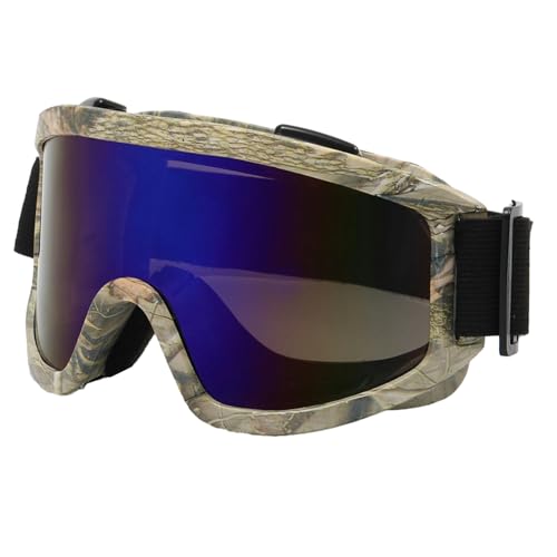 keynoyin Herren und Damen Wander- und Skibrille, winddichte Outdoor-Skibrille, Tee-Spot-Rahmen, blaue Folie von keynoyin