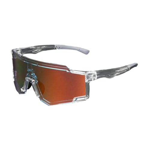 keynoyin Professionelle Outdoor-Sport-Fahrradbrille mit Farbwechsel, für Damen und Herren, winddicht, sandfarben, transparente Box, rot-transformierte Chromatographie von keynoyin