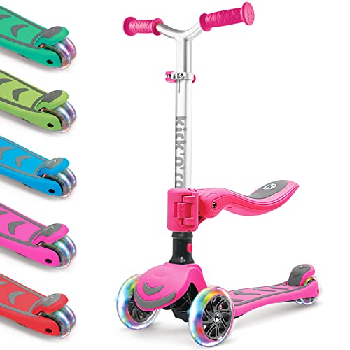 Kicknroll Roller Kinder 3 Jahre, Kinderroller 2-in-1 mit Sitz, Faltbar Rutsche Scooter, 4 Verstellbare Höhe, 3 LED Räder, Dreirad Tretroller Spielzeug Geschenk für Kleinkind Jungen Mädchen 3-8 Jahren Kicknroll Roller Kinder 3 Jahre, Kinderroller 2-in-1 mit Sitz, Faltbar Rutsche Scooter, 4 Verstellbare Höhe, 3 LED Räder, Dreirad Tretroller Spielzeug Geschenk für Kleinkind Jungen Mädchen 3-8 Jahren von kick'n'roll