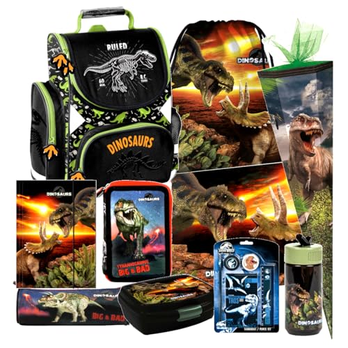 Dinosaurier Dino T-Rex 10 Teile Set Schulranzen Ranzen Tasche TORNISTER SCHULTÜTE 85 cm Federmappe mit Sticker-von-Kids4shop Schulrucksack Dinosaurier Dino T-Rex 10 Teile Set Schulranzen Ranzen Tasche TORNISTER SCHULTÜTE 85 cm Federmappe mit Sticker-von-Kids4shop Schulrucksack von kids4shop
