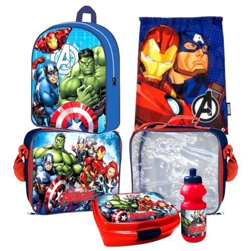 kids4shop Avengers Hulk Iron Captain America Thor 4 Teile Set Rucksack Tasche Kindergarten mit Sticker kids4shop Avengers Hulk Iron Captain America Thor 4 Teile Set Rucksack Tasche Kindergarten mit Sticker von kids4shop