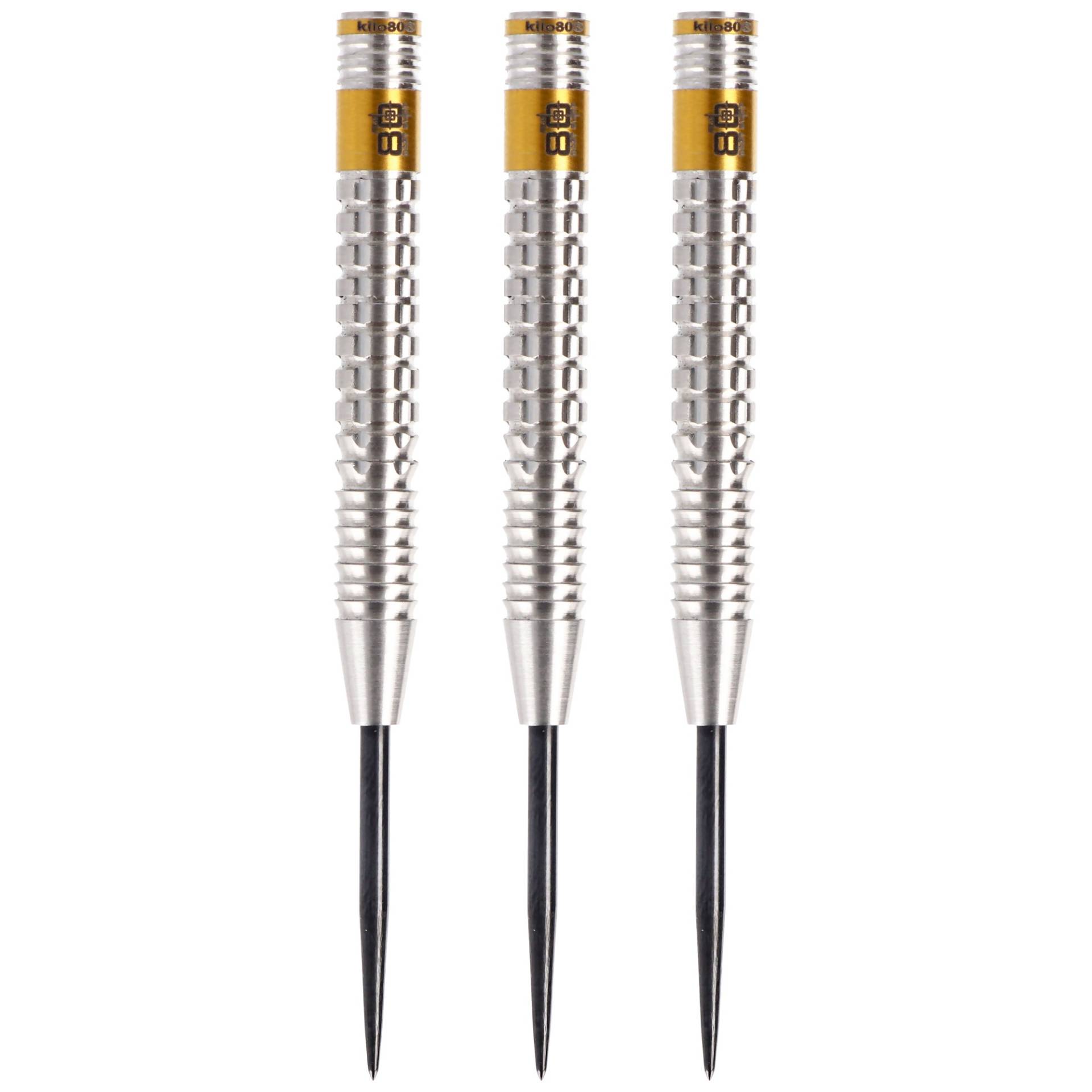 24 Gramm Steeldart Dartbarrel Silber mit PVD Gold Beschichtung 24 Gramm Steeldart Dartbarrel Silber mit PVD Gold Beschichtung von kilo80