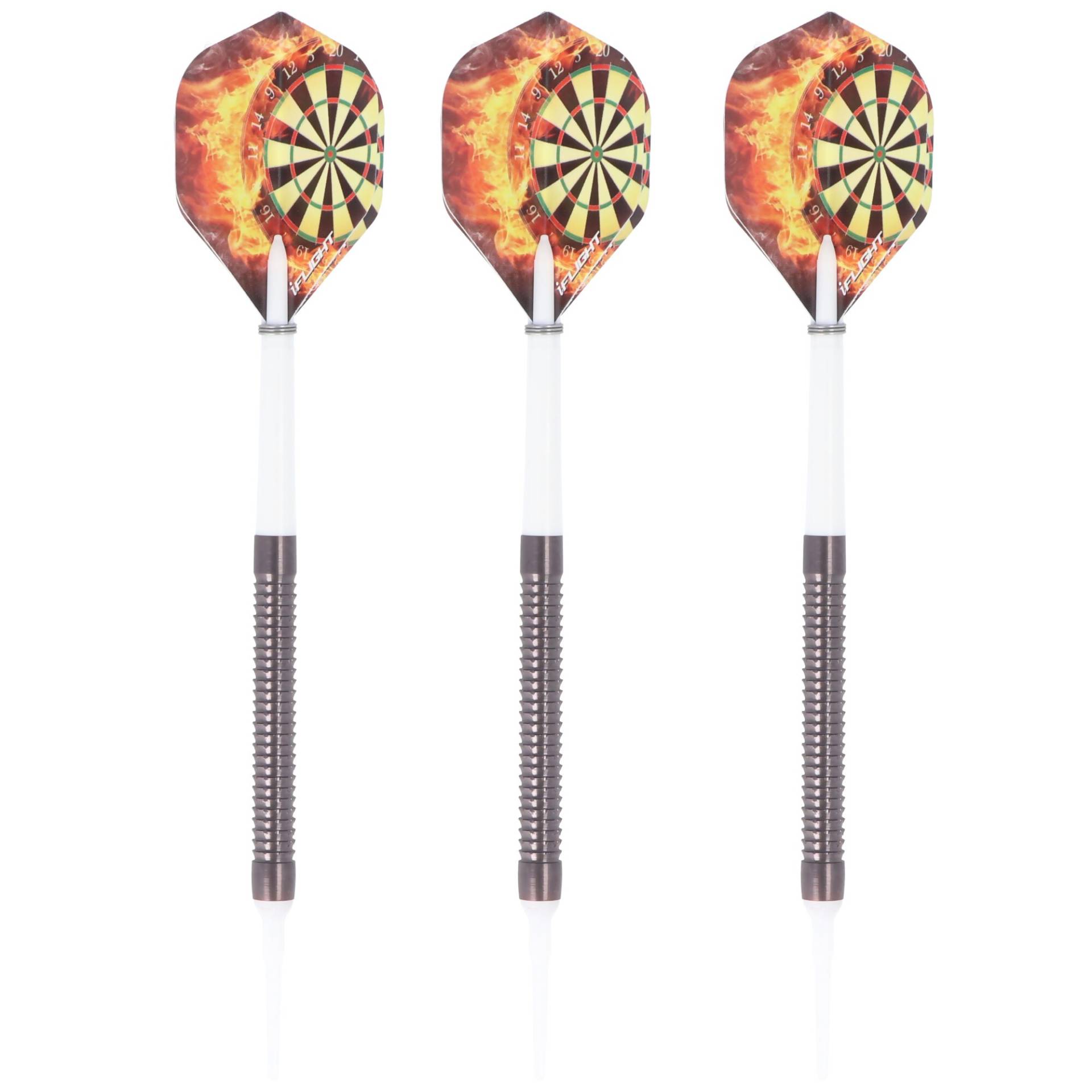 Dart-Komplettset Soft, silber, Flights Dartscheibe, 18 Gramm von kilo80