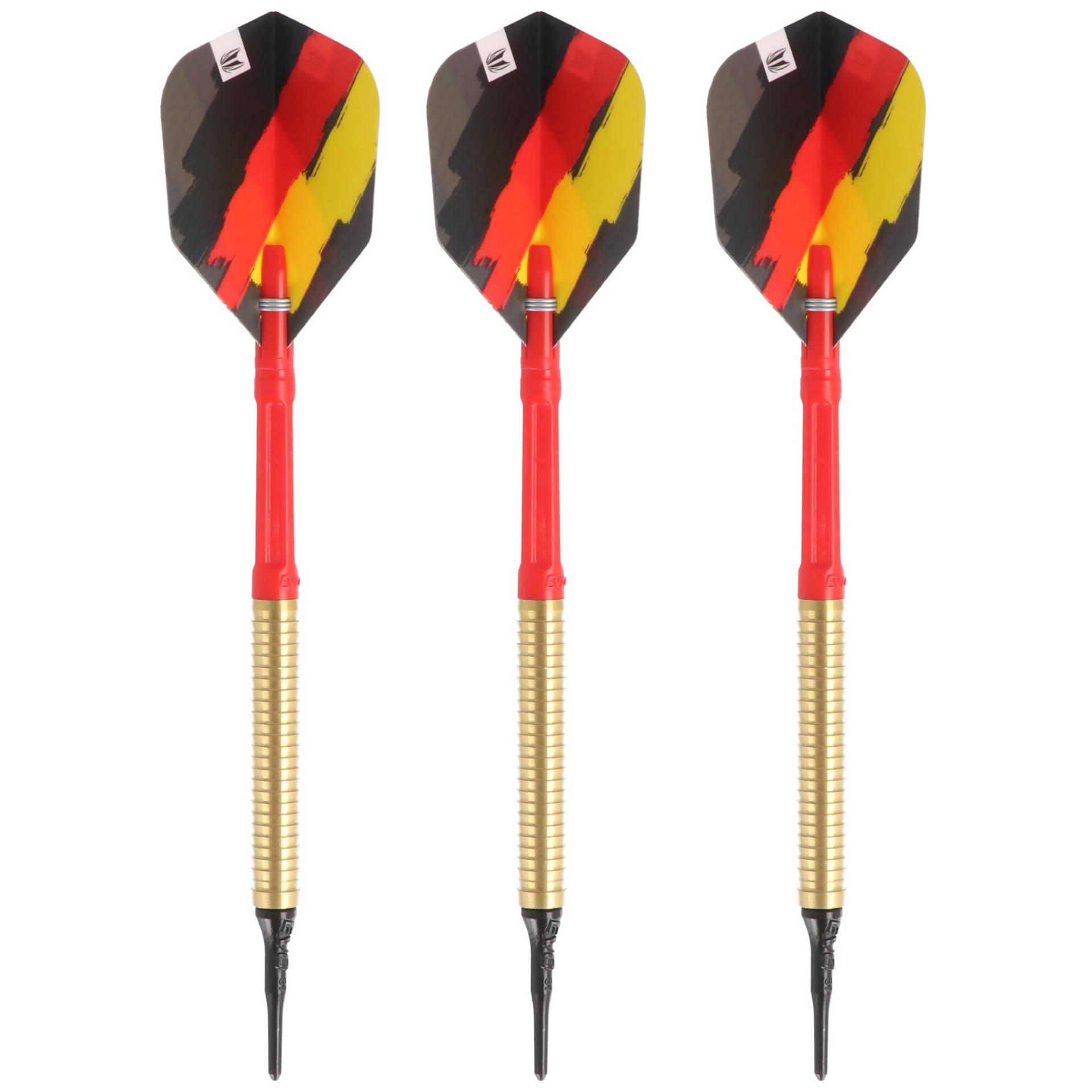 Schwarz Rot Gold Dartpfeilset 16 Gramm Komplettset für Steel- und Softdart von kilo80