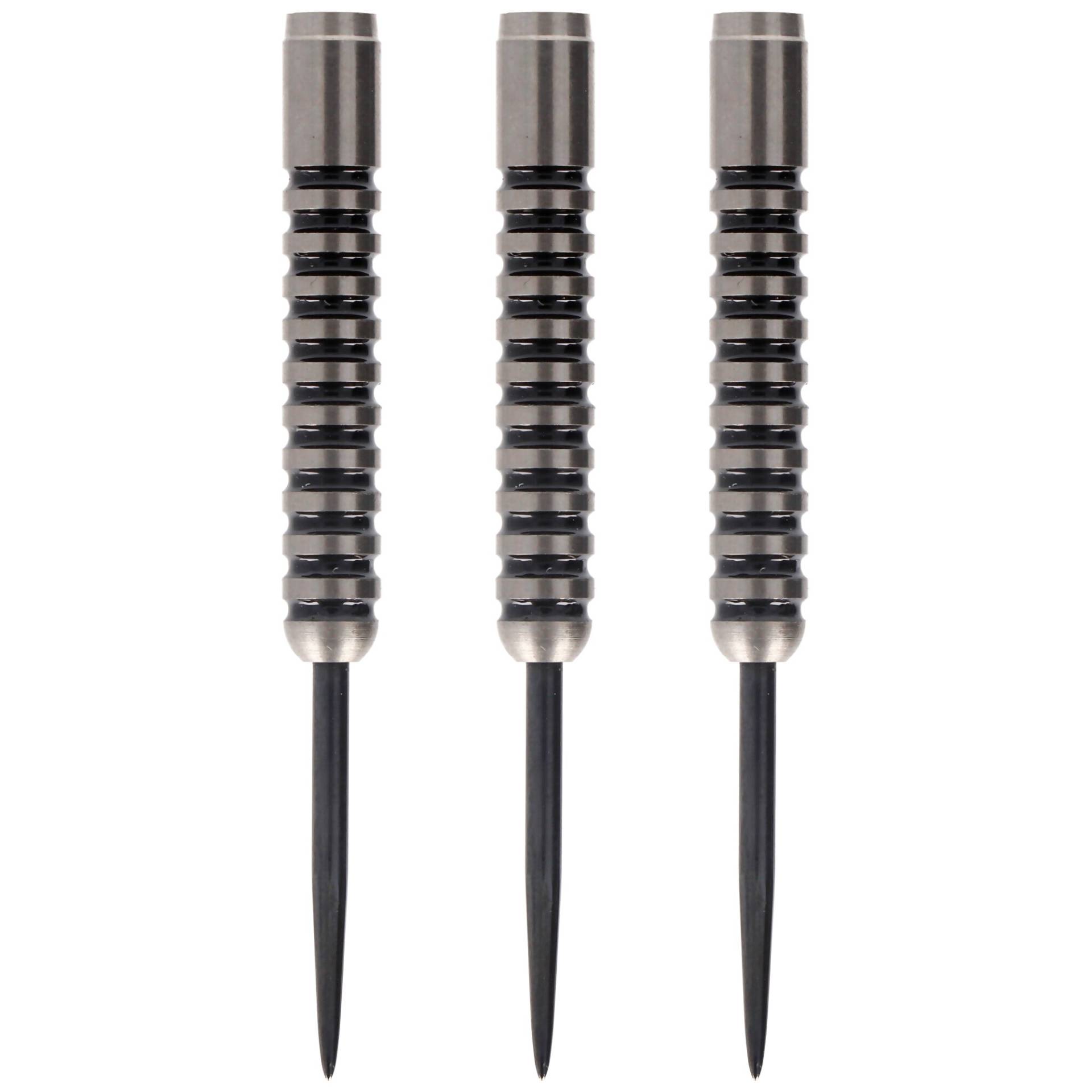 Steeldart Barrel Set 80% Tungsten, silber mit schwarzen Ringen, 41 mm, 16 Gramm Steeldart Barrel Set 80% Tungsten, silber mit schwarzen Ringen, 41 mm, 16 Gramm von kilo80