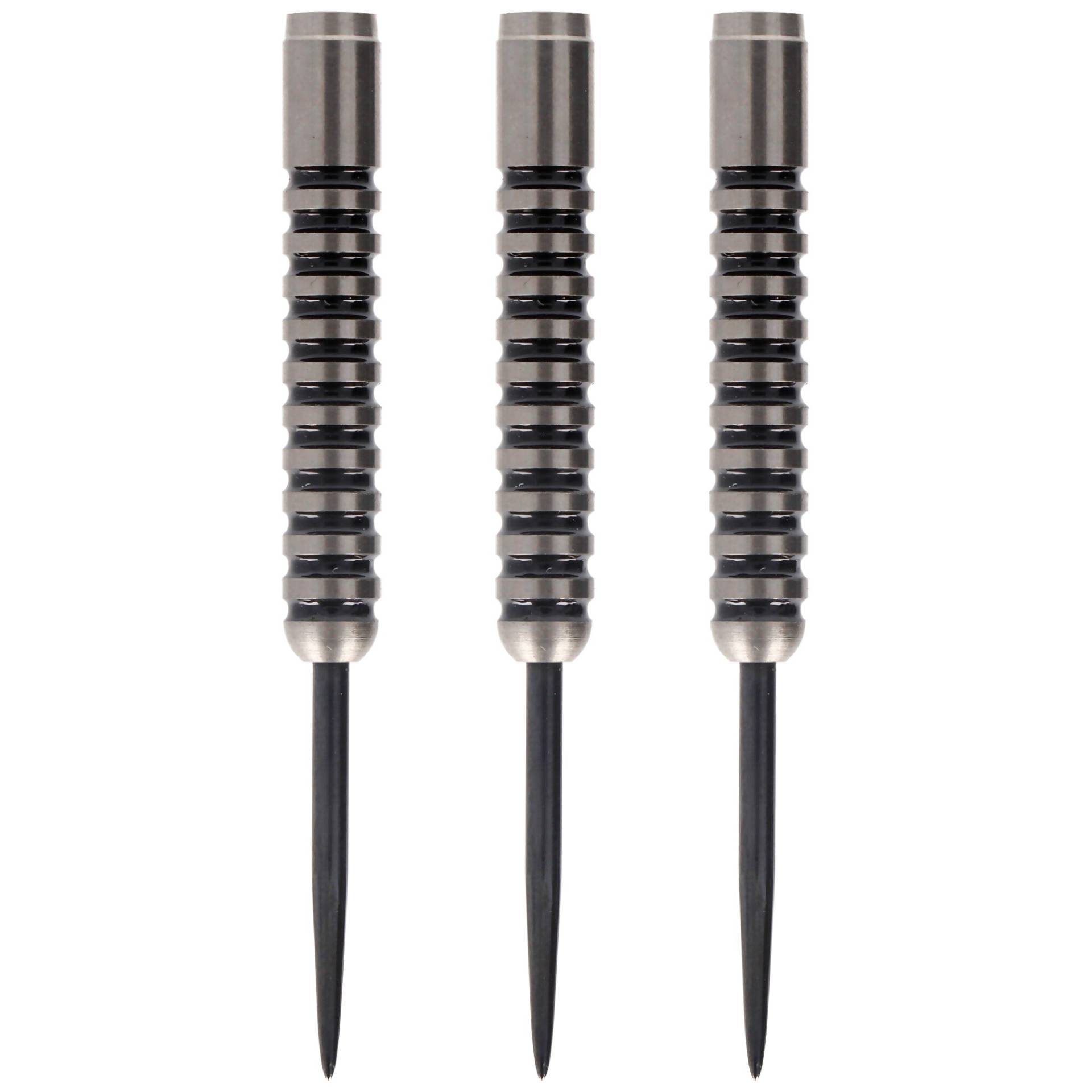 Steeldart Barrel Set 80% Tungsten, silber mit schwarzen Ringen, 41 mm, 16 Gramm von kilo80