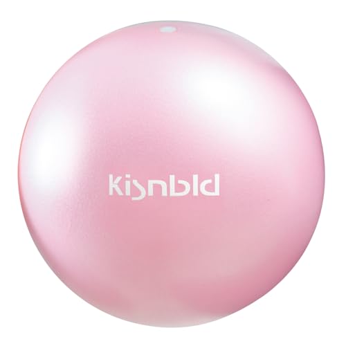 kisnbld Kleiner Gymnastikball, 22,9 cm, Mini-Pates-Ball, Anti-Burst und rutschfest, Mini-Yoga-Ball für Stabilität, Fitness, Physiotherapie (Rosa 1) von kisnbld