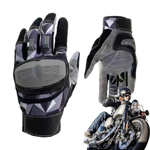 Handschuhe für Motorrad | Fahrradhandschuhe Straßenrennen - Vollfinger Fahrradhandschuhe Motocross Handschuhe, rutschfeste Reithandschuhe mit Touchscreen für Laufen Radfahren von kivrimlarv