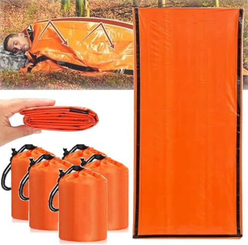 Notfall-Schlafsack, tragbar, Pe-Aluminiumdecke, warm, Camping, wasserdicht, G7f0, Outdoor-Ausrüstung, winddicht von kkiuop