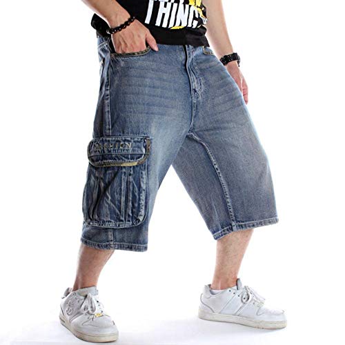 Kurze Shorts Laufhose Herren Plus Size Loose Baggy Denim Kurze Herren Jeans Mode Streetwear Hip Hop Long 3/4 Capri Cargo Shorts Tasche Bermuda Männlich Blau 46 Blau Kurze Shorts Laufhose Herren Plus Size Loose Baggy Denim Kurze Herren Jeans Mode Streetwear Hip Hop Long 3/4 Capri Cargo Shorts Tasche Bermuda Männlich Blau 46 Blau von kkkfffp