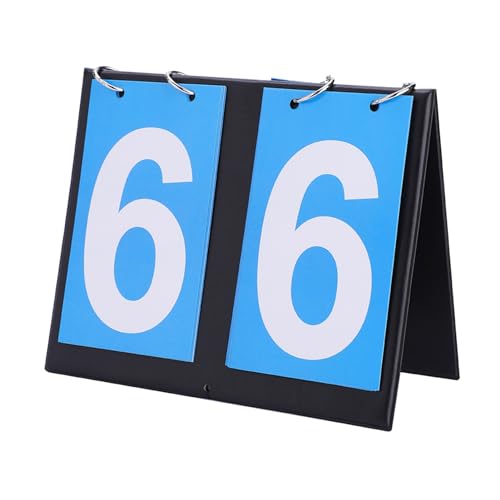 koloys Tragbare Flip-Sport-Anzeigetafel, Punktezähler für Tischtennis, Basketball, einfach zu lesendes 2-stelliges Display in Blau (two digit scoreboard) von koloys