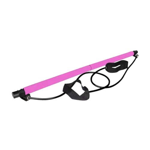 kowaku 2 Abschnitte Pilates Bar Fitness Stick Ausrüstung Trainingsgürtel Abnehmbare Stretched Fusion Bar für kleine Räume im Innenbereich, Rosa von kowaku