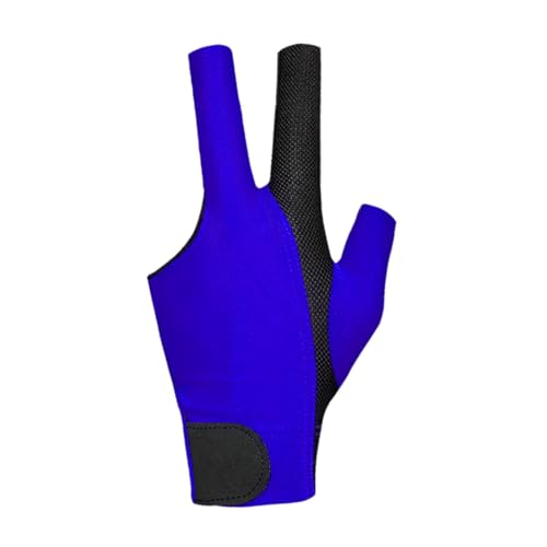 kowaku 3-Finger-Pool-Handschuhe, Pool-Queue-Handschuhe, verschleißfeste, leichte, atmungsaktive Billardhandschuhe, Separate Fingerhandschuhe für Herren, BLAU von kowaku